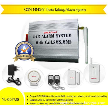 GSM MMS Home Alarm Security System With Photo-Taking & Listen-in (YL-007M8)